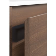 Boyd 750mm Walnut Wall Hung Vanity with Basin & Shaving Cabinet Package